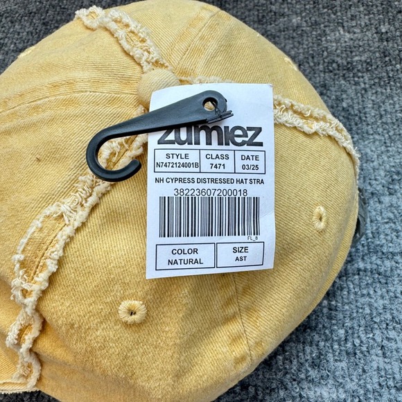 Ninth Hall Cypress‎ Hat Distressed Natural Gold Cotton Adjustable Strap Dad Cap - Picture 4 of 8